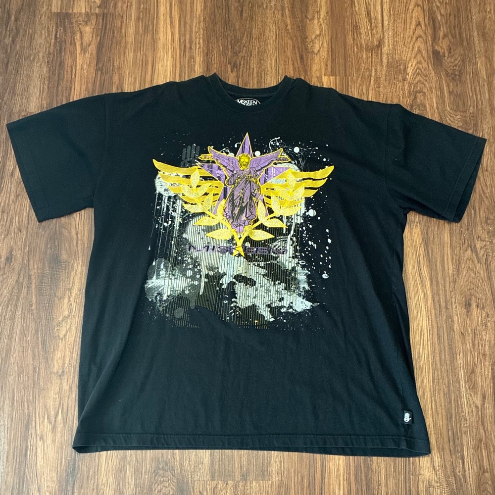 Y2K‎ Miskeen Originals Graphic T Shirt Men's 3XL Black Glitter Streetwear Tee